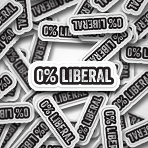 0% Liberal Sticker